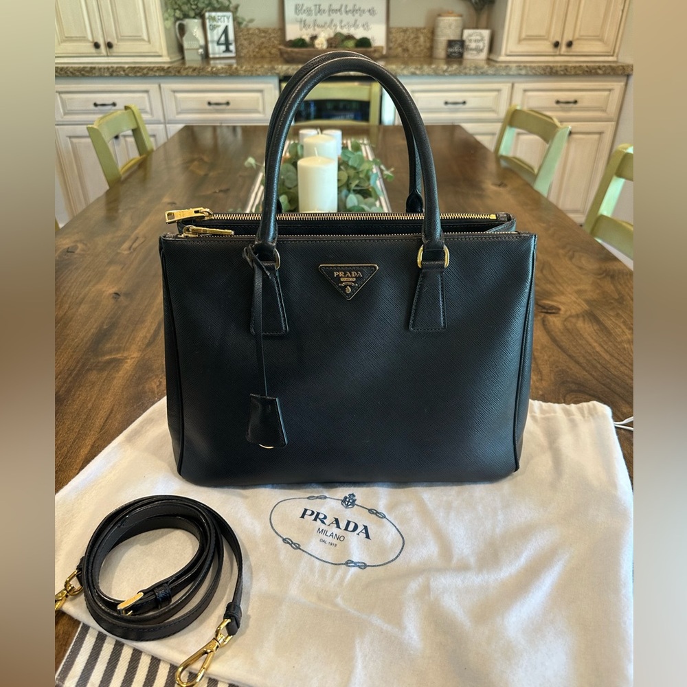 Prada Black Saffiano Leather Galleria Bag